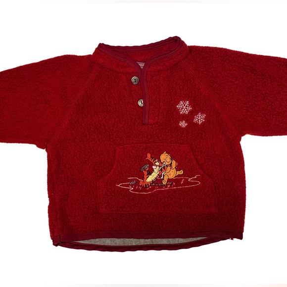 Vintage Disney Fleece Sweatshirt with Pooh Design - Picture 1 of 3